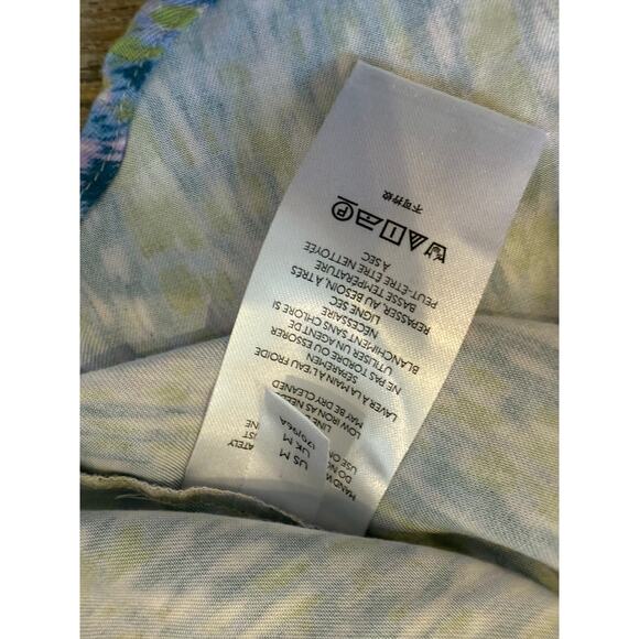 Pilcro Tisha Surplice Long Sleeve Collared Blouse Top Blue Print M - Picture 11 of 11